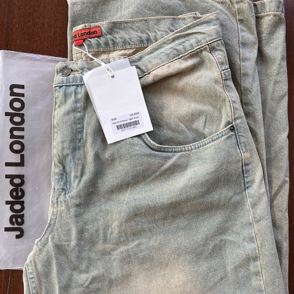 NWT Jaded London Colossus Light Wash jeans, size 34